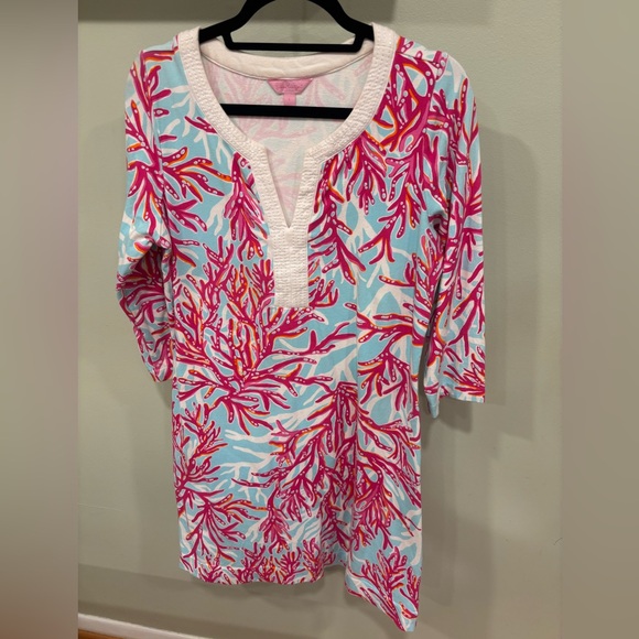 Lilly Pulitzer Dresses & Skirts - Lilly Pulitzer Underwater Escape Knit Tunic Dress sz Large